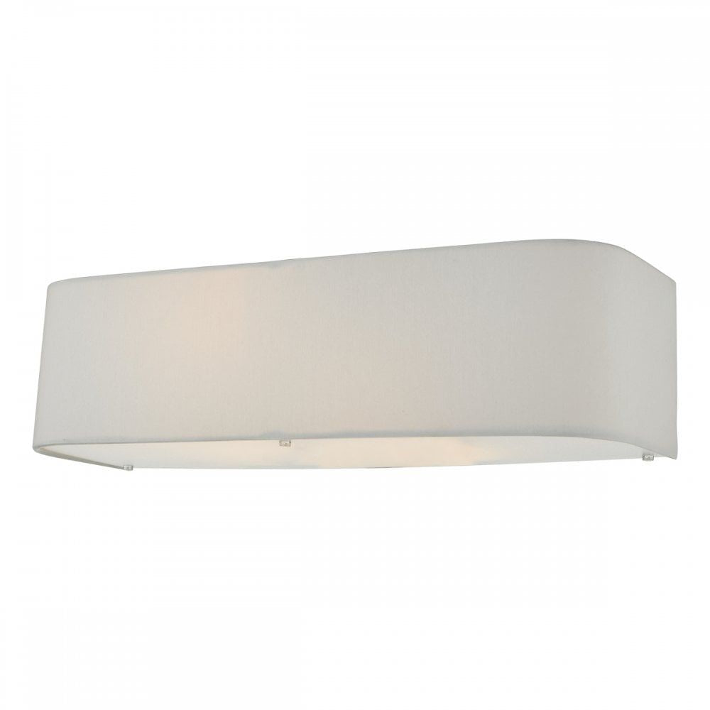 Dar RON092 | Ronda 2 Light Wall Light | Ivory Fabric Shade