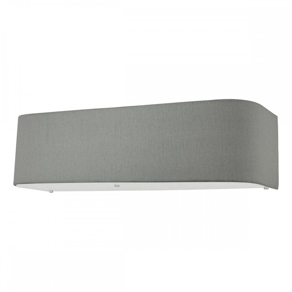 Dar RON0939 | Ronda 2 Light Wall Light | Grey Fabric Shade