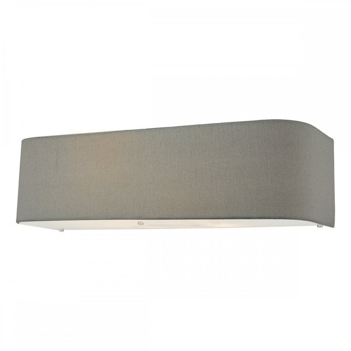 Dar RON0939 | Ronda 2 Light Wall Light | Grey Fabric Shade