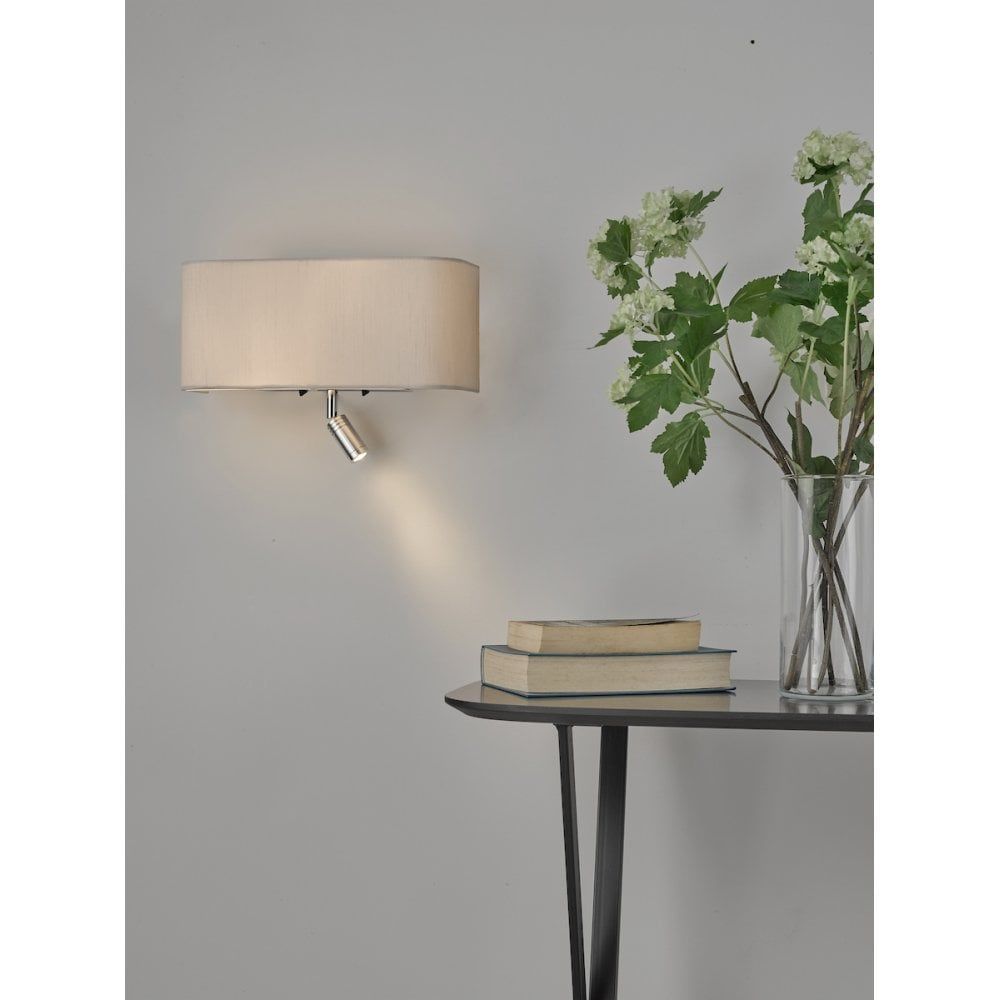 Dar RON712L | Ronda Wall Light | Ivory with LED Reading Light