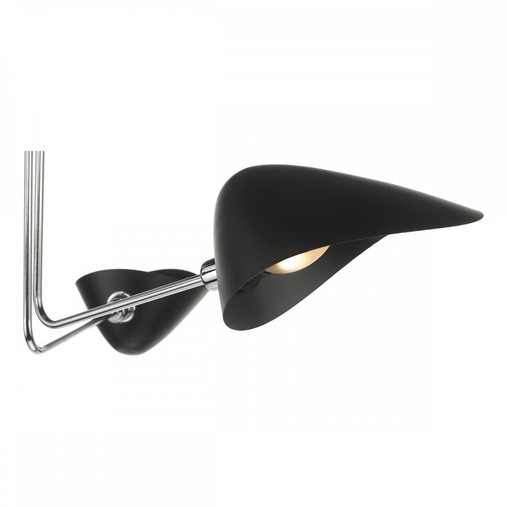 Dar SEB0322 | Sebastian | 3 Light Semi Flush | Matt Black & Polished Chrome
