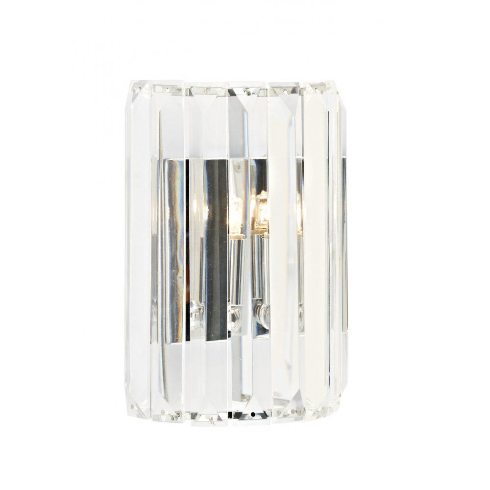 Dar SKE0750 | Sketch Crystal Wall Light | Polished Chrome