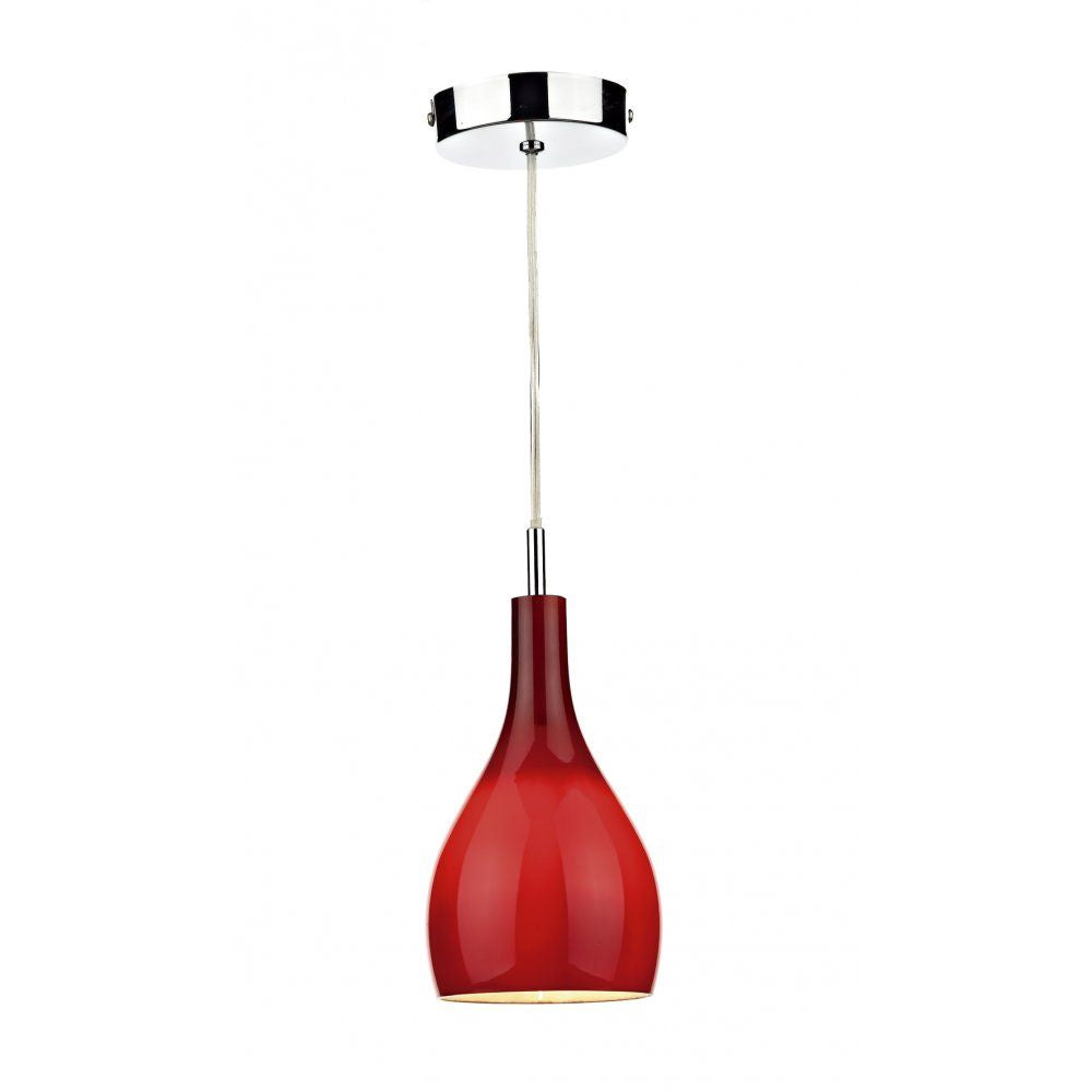 Dar SOH0125 | Soho | Single Light Pendant | Red