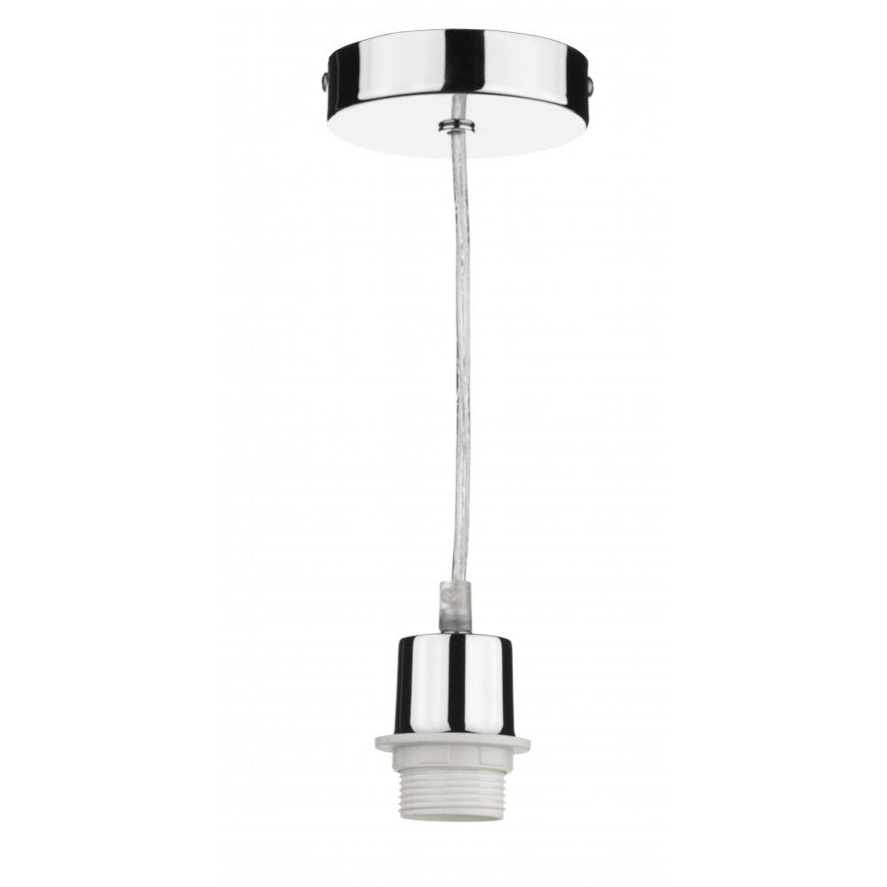 Dar SP65 | E27 Pendant Suspension | Sleek Polished Chrome Design