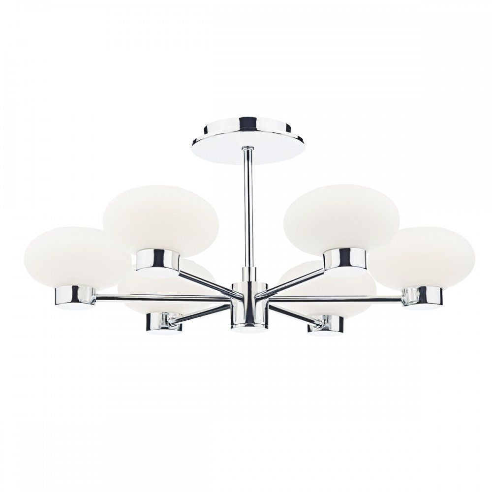 Dar SYS0650 | System | Semi Flush Ceiling Light in Polished Chrome