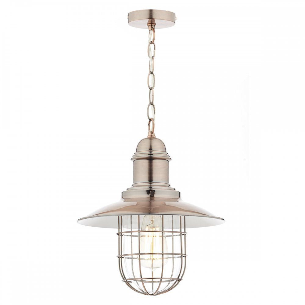 Dar TER0164 | Terrace | 1 Light Pendant | Copper