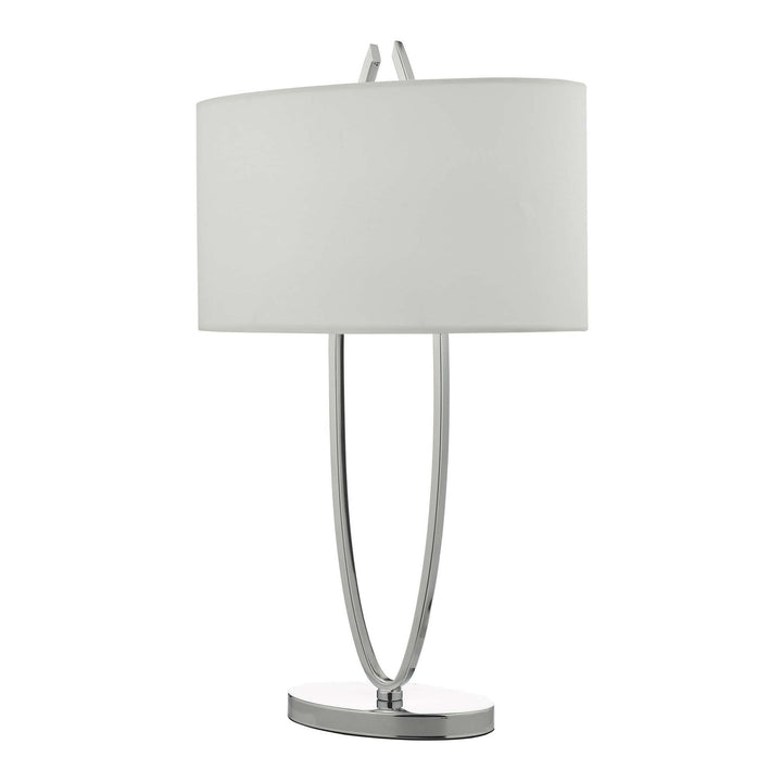 Dar UTA4250 | Utara Table Lamp | Polished Chrome With Shade