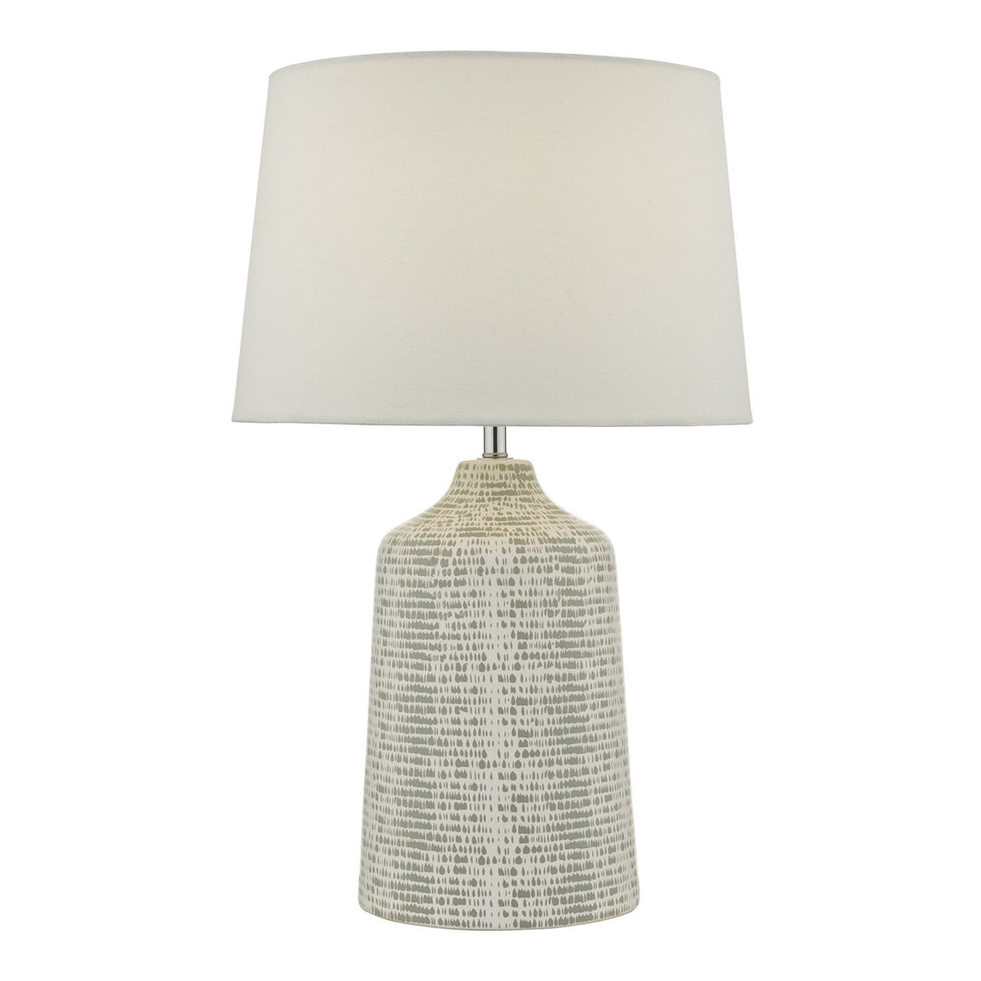 Dar VON4239 | Vondra Table Lamp | White and Grey Ceramic
