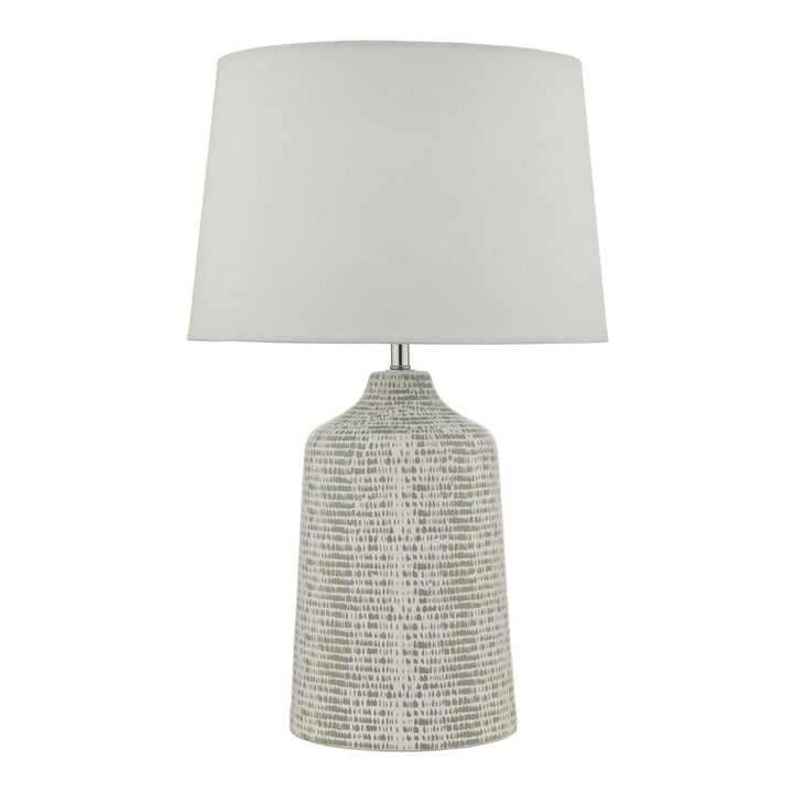 Dar VON4239 | Vondra Table Lamp | White and Grey Ceramic