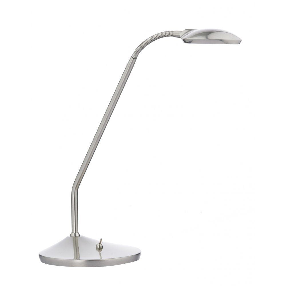 Dar WEL4046 | Wellington Table Lamp | Satin Chrome LED