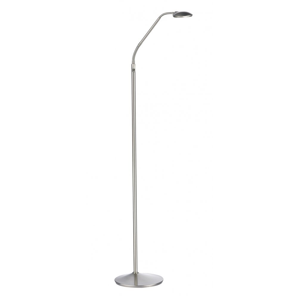 Dar WEL4946 | Wellington Floor Lamp | Satin Chrome LED