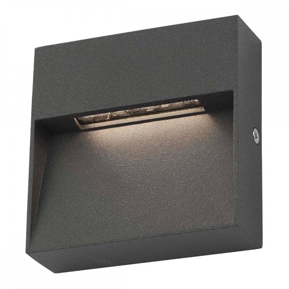 Dar YUK2139 | Yukon LED Wall Light | Square Eyelid Design | Anthracite Finish