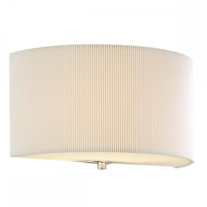 Dar ZAR0133 | Zaragoza Wall Light | Cream with Micro Pleat Shade