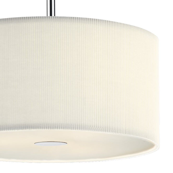 Dar ZAR1033 | Zaragoza 3-Light Pendant | Cream 400mm with Micro Pleat Shade
