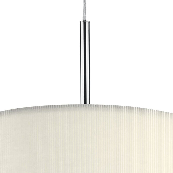 Dar ZAR1033 | Zaragoza 3-Light Pendant | Cream 400mm with Micro Pleat Shade