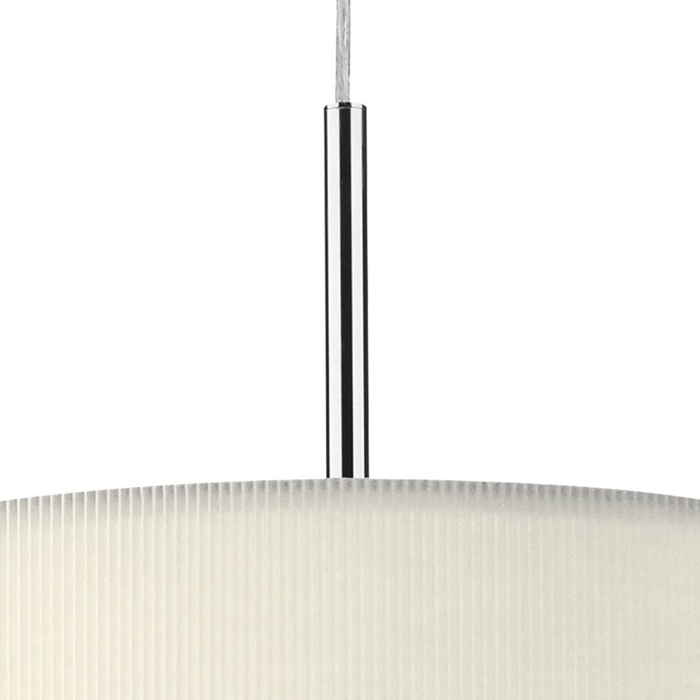 Dar ZAR1733 | Zaragoza 3-Light Pendant | Cream 600mm with Micro Pleat Shade