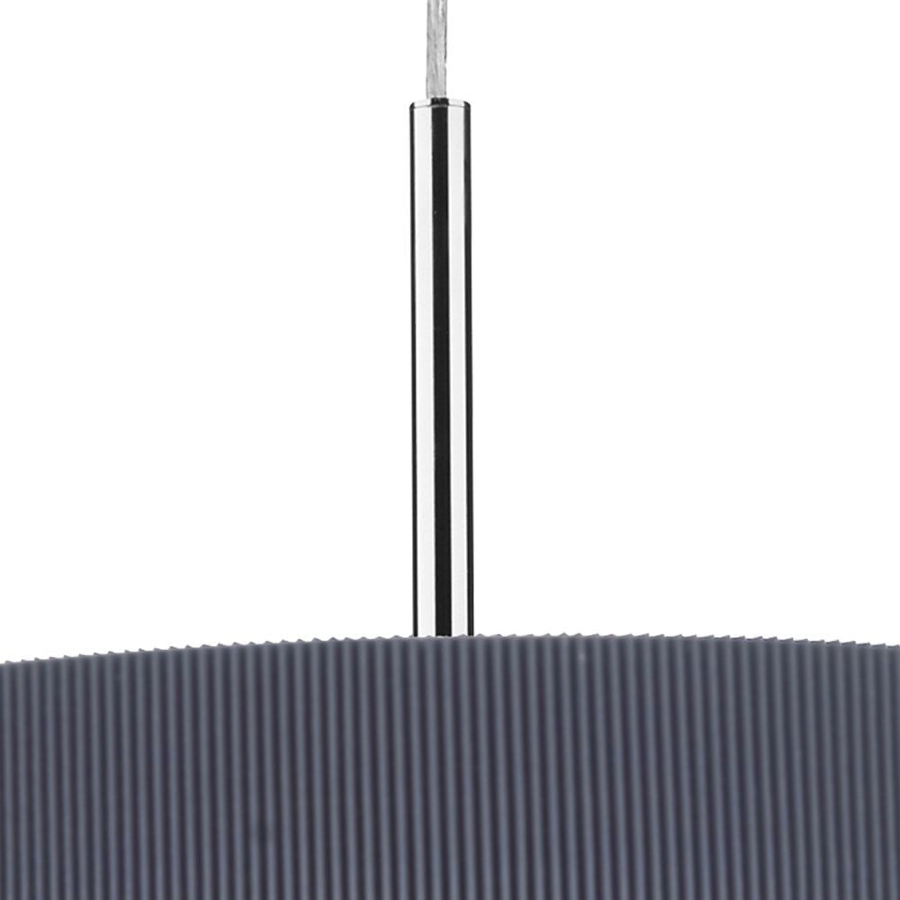 Dar ZAR1739 | Zaragoza 3-Light Pendant | Grey 600mm with Micro Pleat Shade