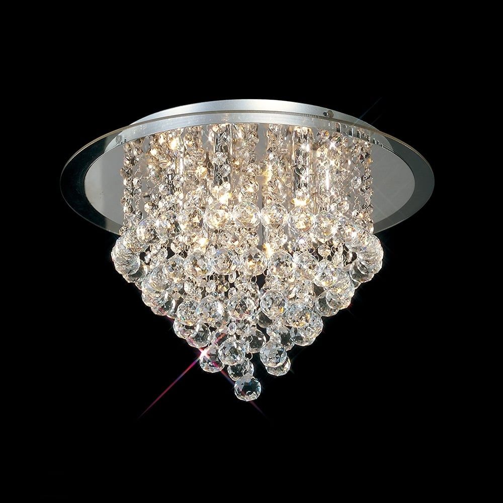 Diyas IL30009 Atla 6 Light Chrome Crystal Light