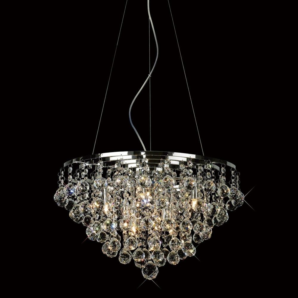 Diyas IL30015 Atla 8 Light Pendant Chrome