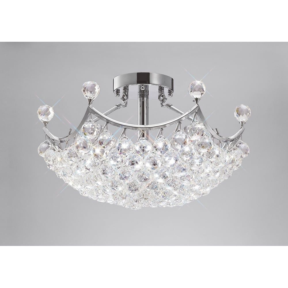 Diyas IL30033 Cesto Ceiling Polished Chrome/crystal