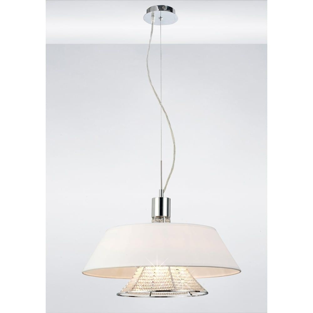 Diyas IL30041/WH Davina Pendant White Shade