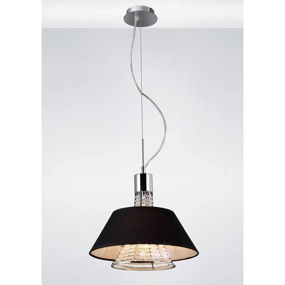 Diyas IL30042/BL Davina Pendant Black Shade