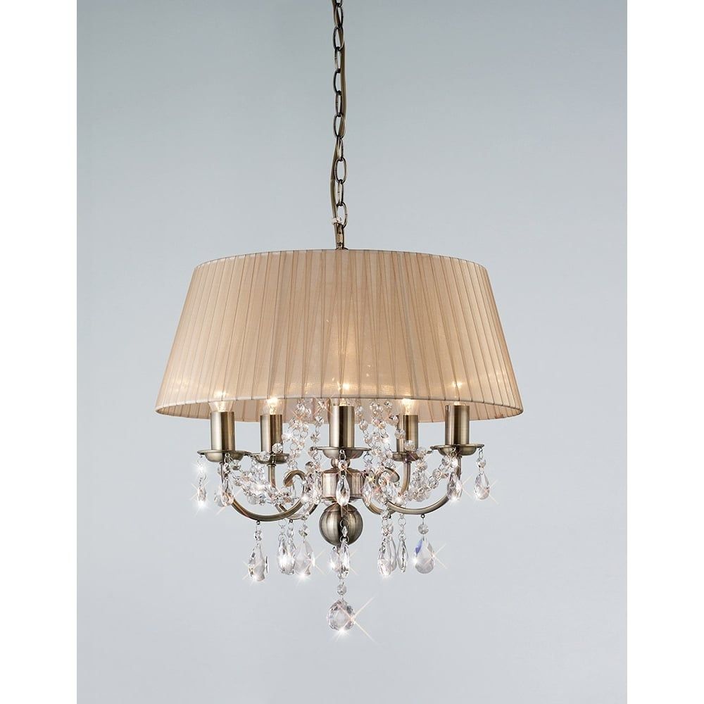 Diyas IL30047 Olivia Pendant Soft Bronze Shade