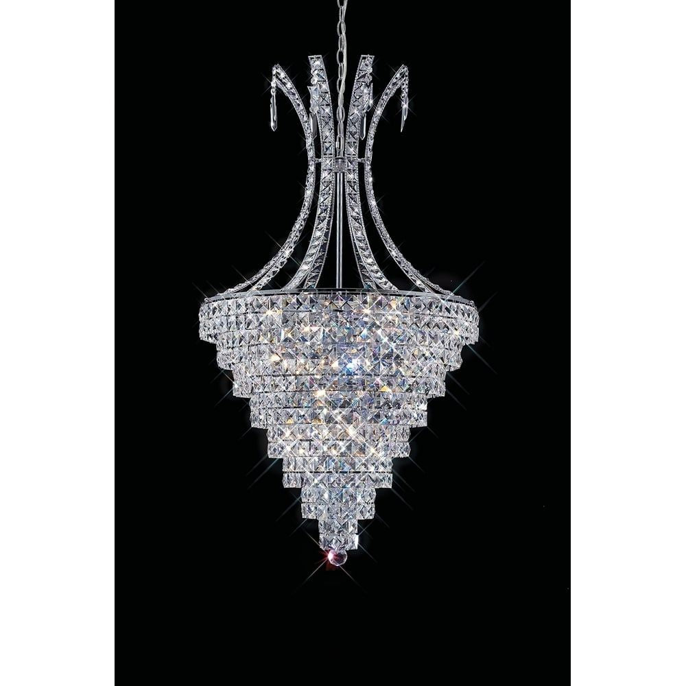 Diyas IL30049 Kanya Pendant Light Polished Chrome/crystal