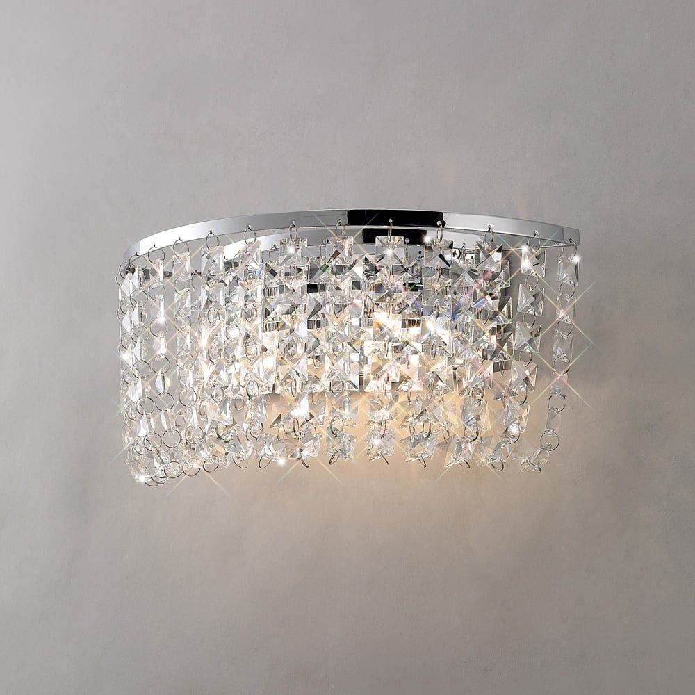 Diyas IL30052 Cosmos Wall Lamp Polished Chrome/crystal