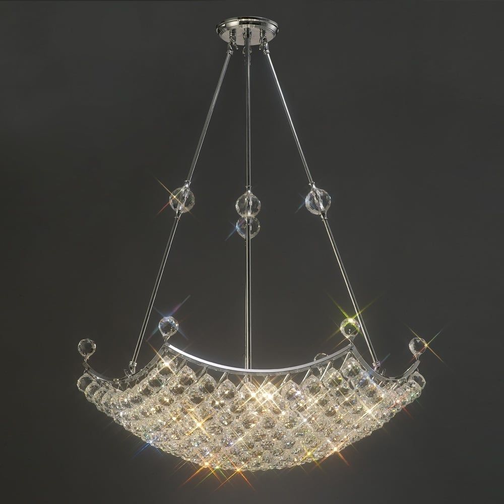 Diyas IL30058 Cesto Grand Pendant 12 Light Polished Chrome/crystal