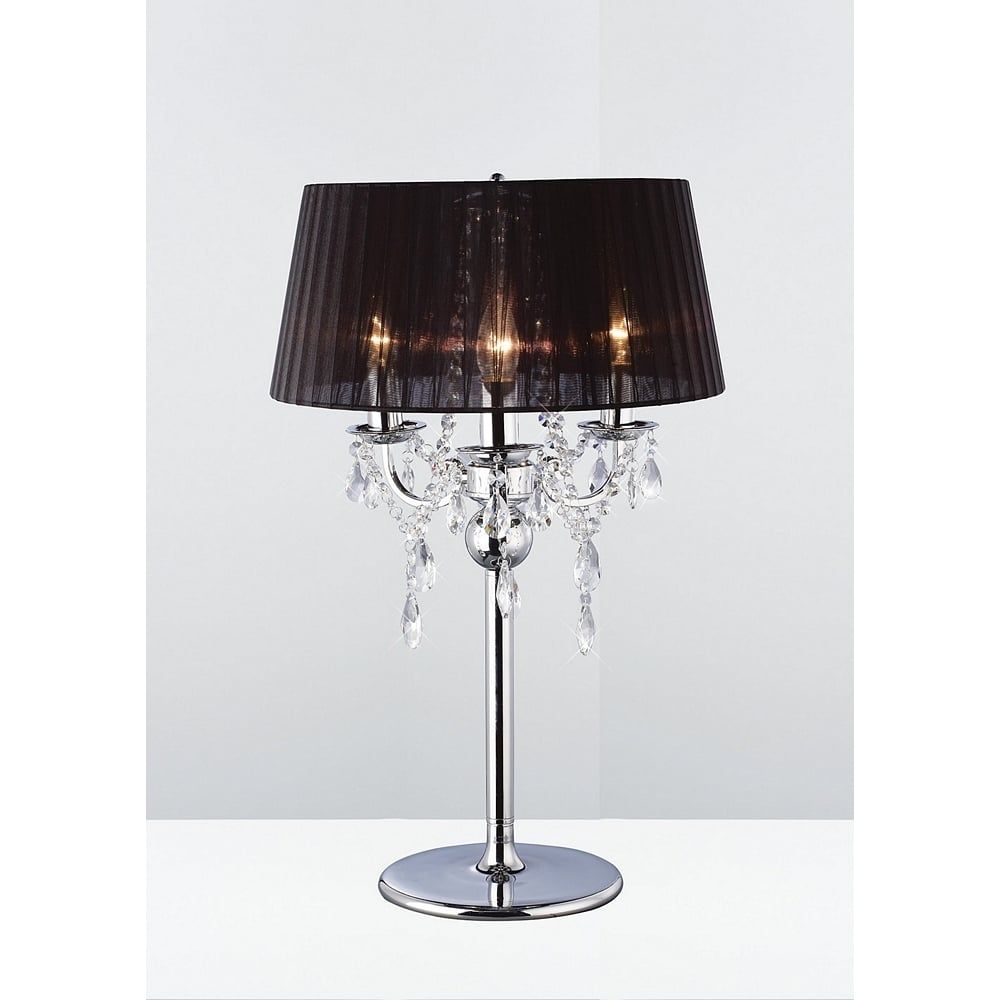 Diyas IL30062/BL Olivia Table Lamp Black Shade