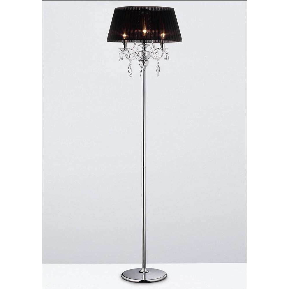Diyas IL30063/BL Olivia Floor Lamp Black Shade
