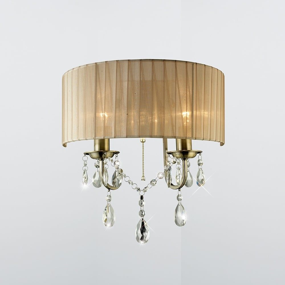 Diyas IL30064/SB Olivia Wall Lamp Soft Bronze Shade