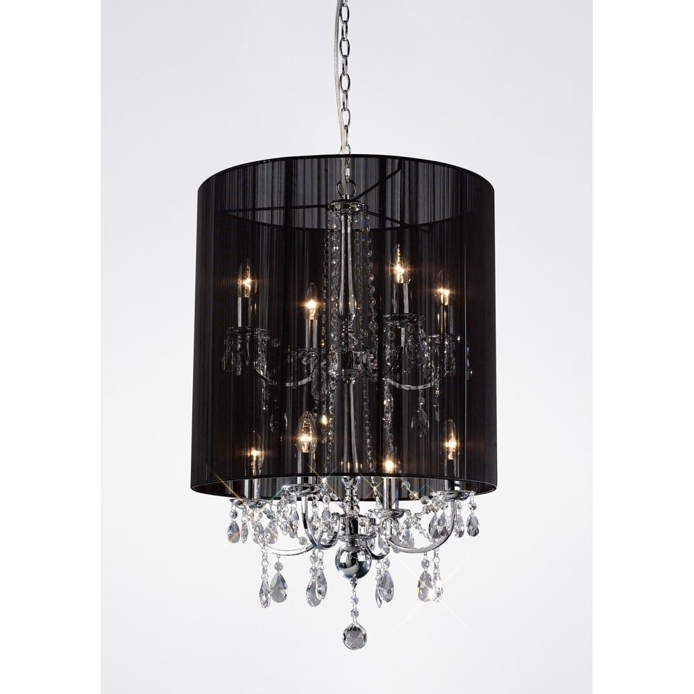 Diyas IL30068 Ella Pendant Black Shade/crystal