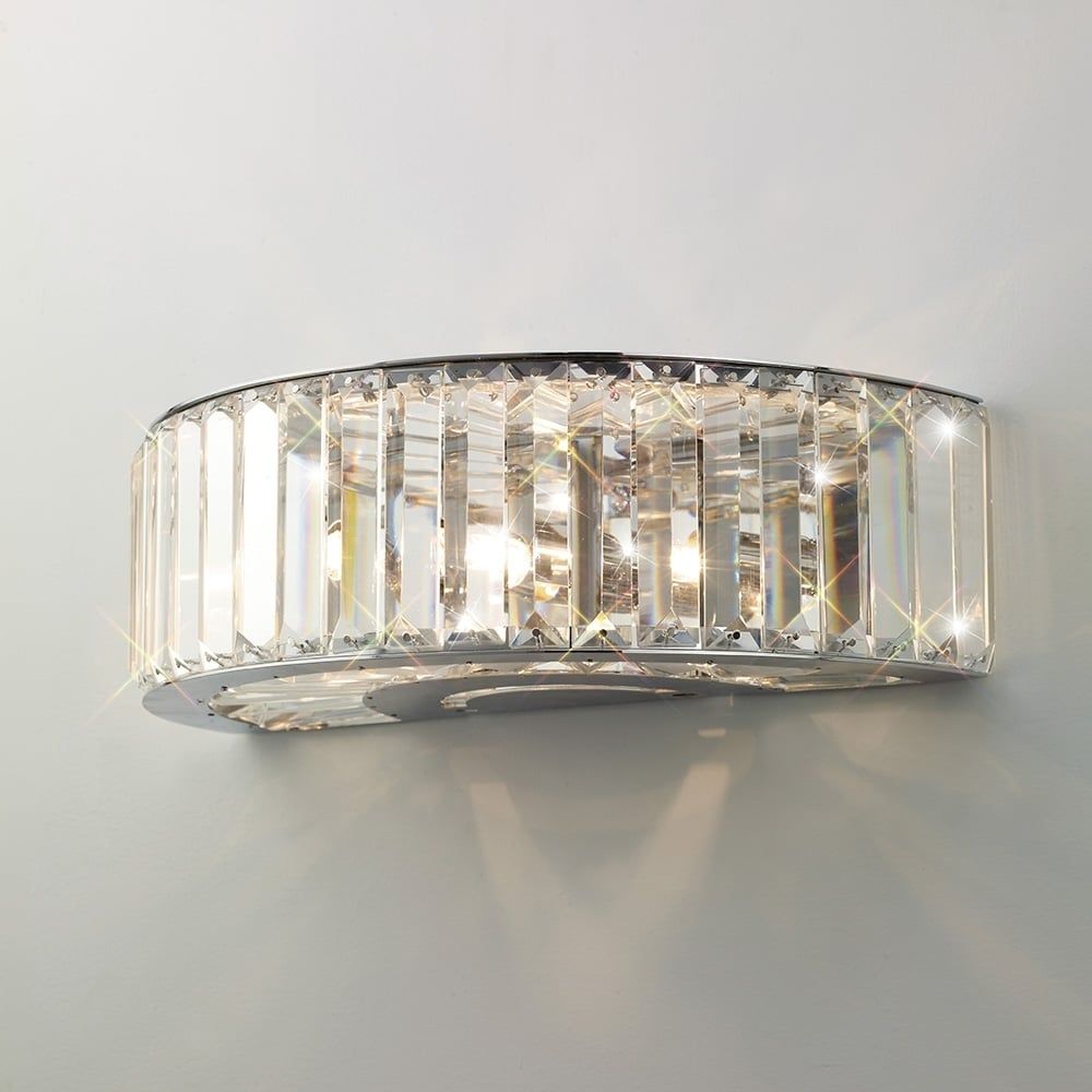 Diyas IL30071 Torre Wall Lamp Polished Chrome/crystal