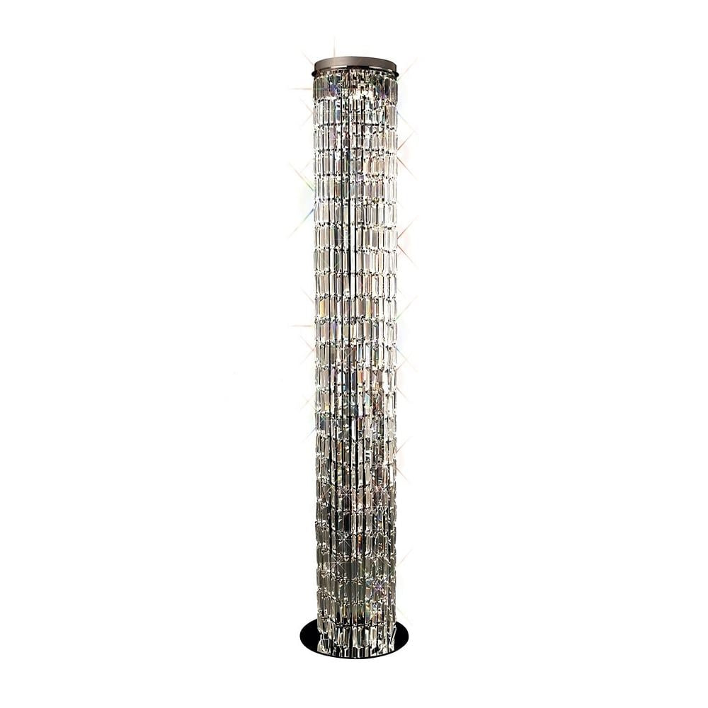 Diyas IL30074 Torre Pendant 4 Light Polished Chrome/crystal. (ceiling Plate And Mirror Only.)
