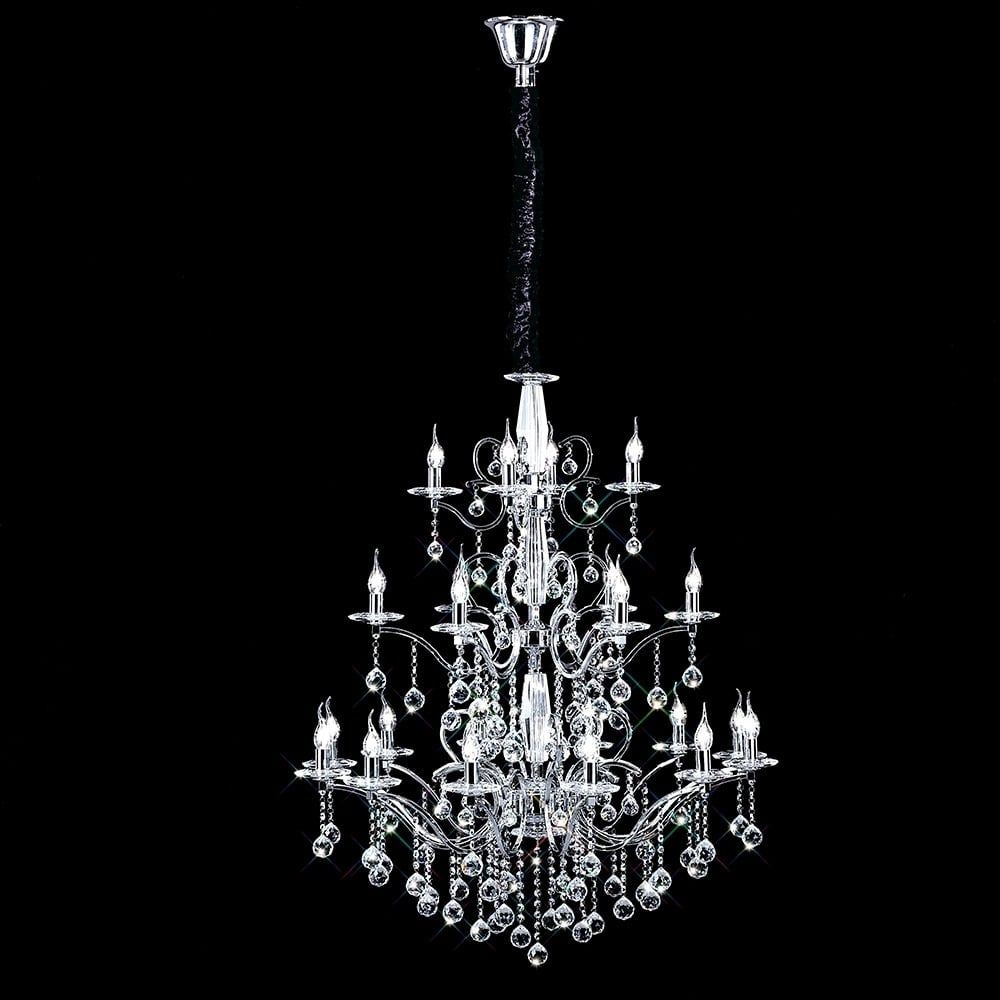 Diyas IL30126+4+12 Zinta Pendant Polished Chrome/crystal