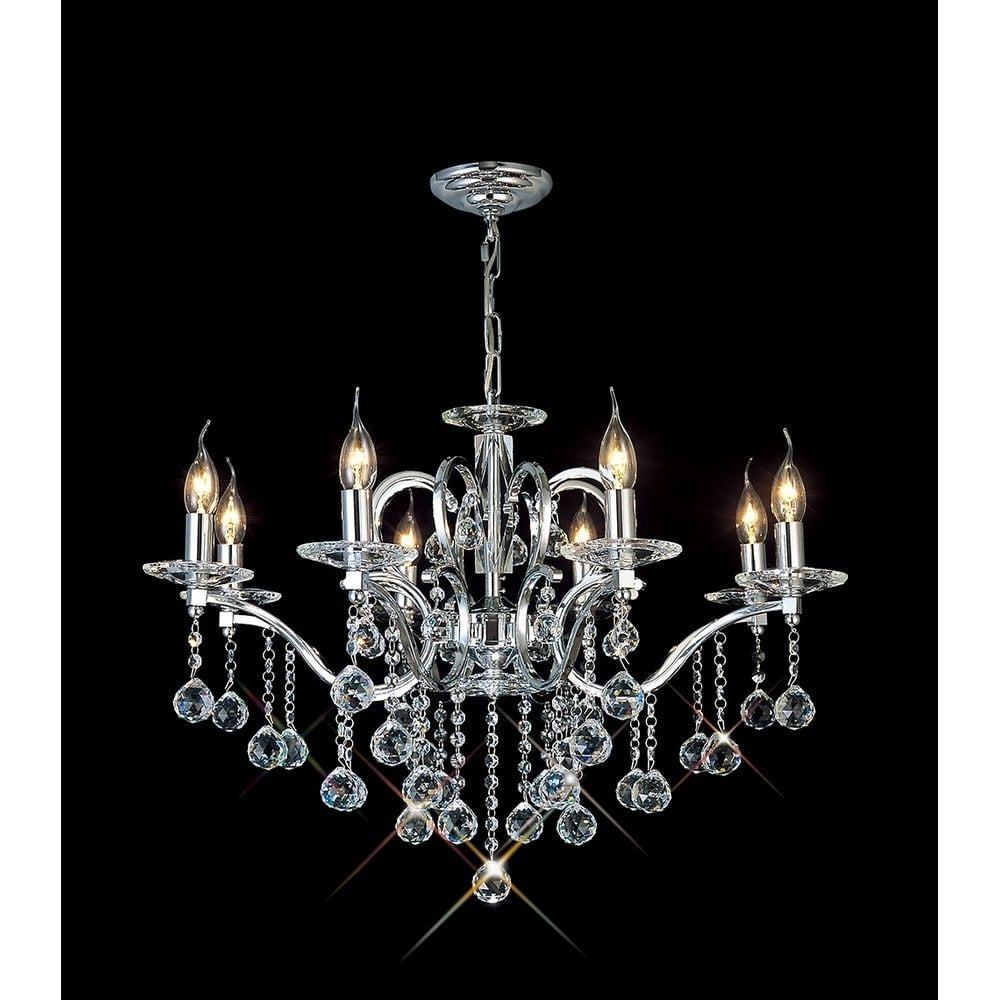 Diyas IL30128 Zinta Pendant Polished Chrome/crystal