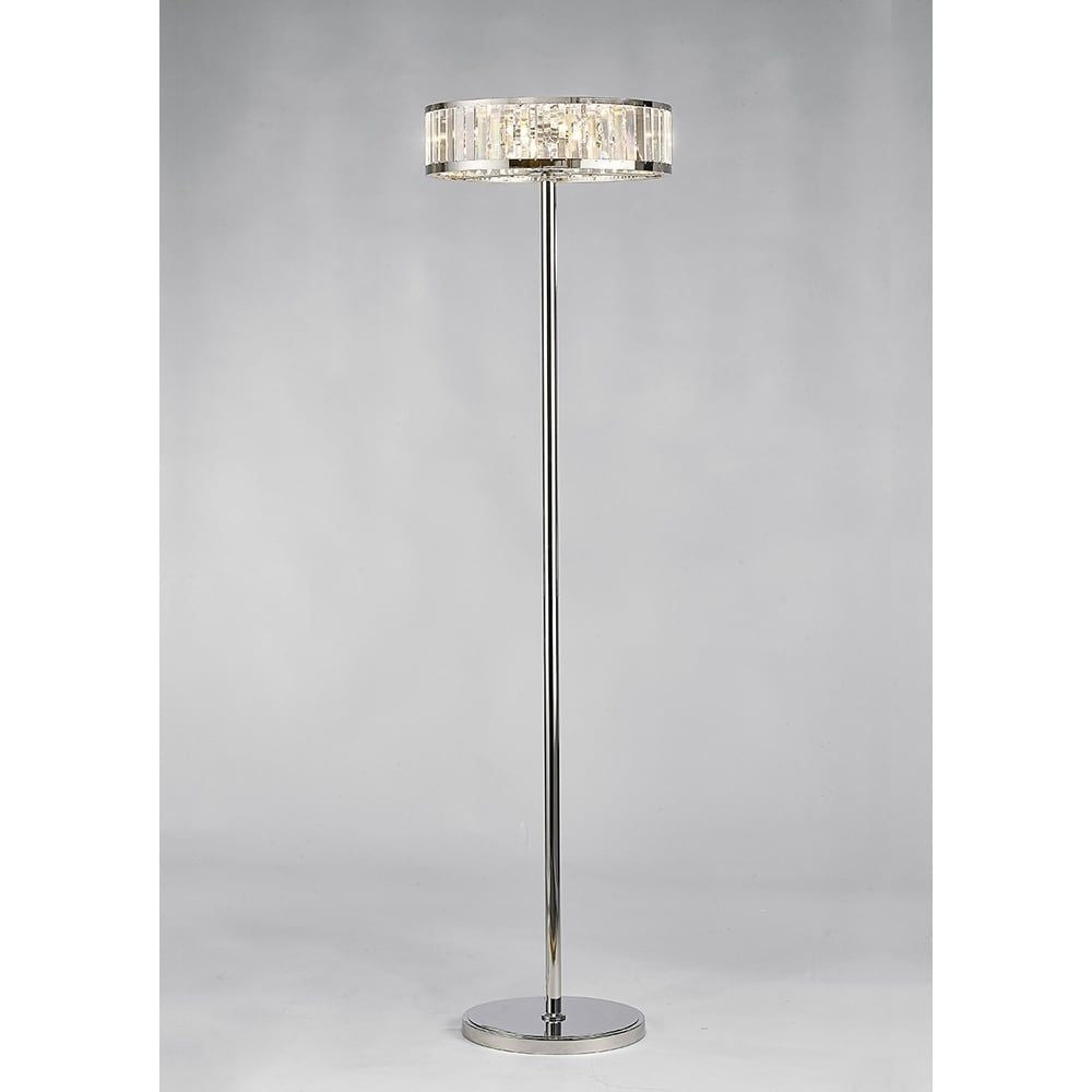 Diyas IL30177 Torre Floor Lamp 5 Light Polished Chrome/Crystal
