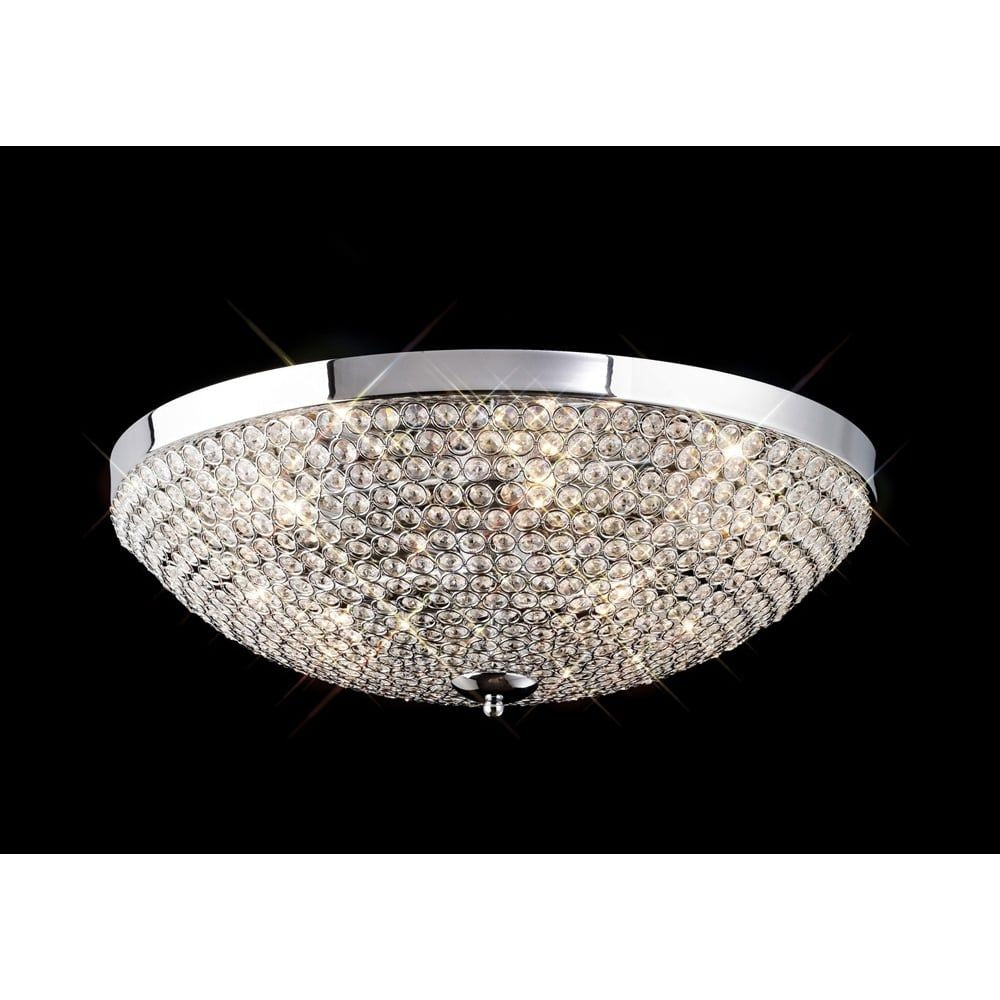 Diyas IL30188 Ava Ceiling 6 Light Polished Chrome/crystal
