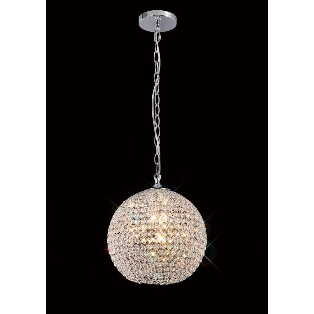 Diyas IL30192 Ava Pendant 5 Light Polished Chrome/crystal