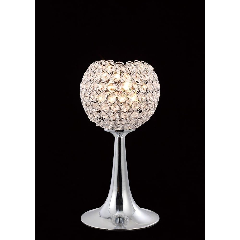Diyas IL30193 Ava Table Lamp Polished Chrome/crystal