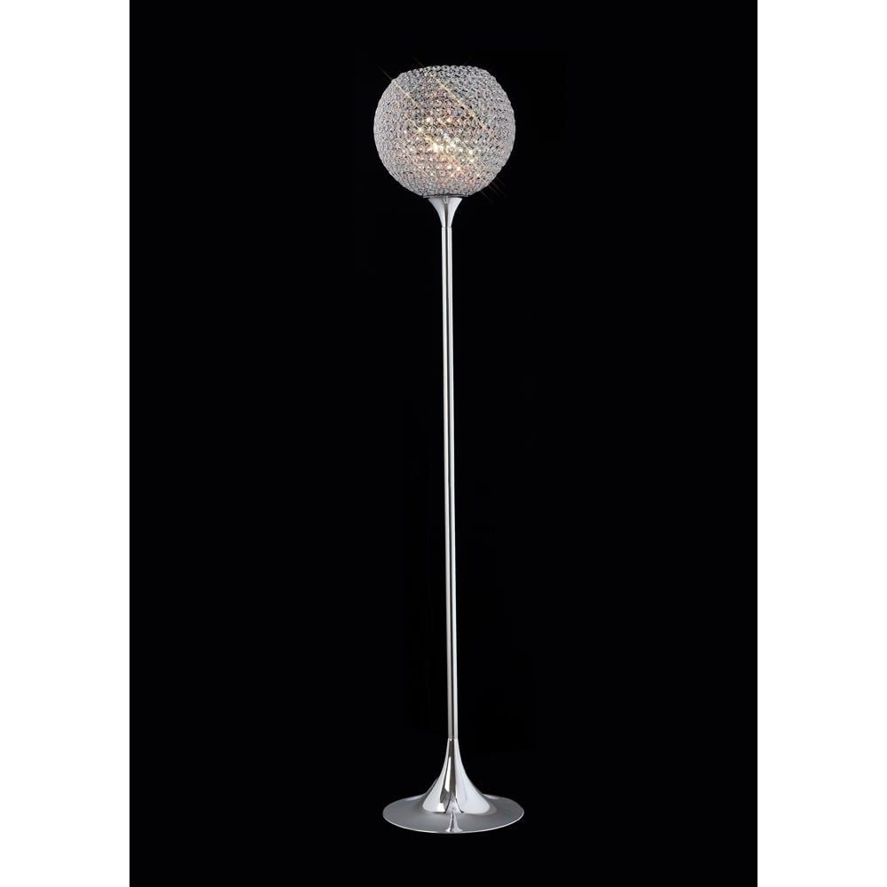 Diyas IL30197 Ava Floor Lamp 5 Light Polished Chrome/crystal