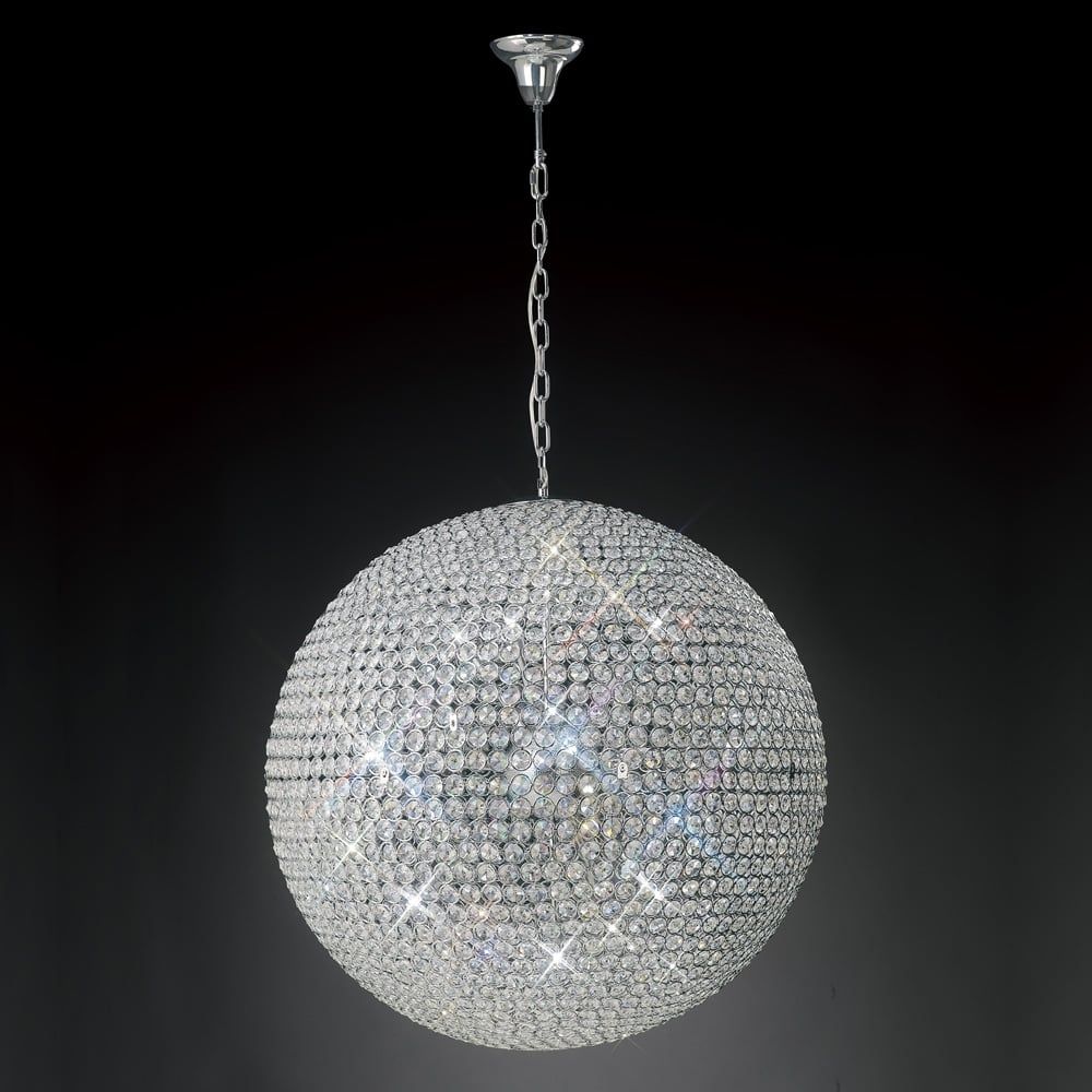 Diyas IL30202 Ava Pendant 12 Light Polished Chrome/crystal
