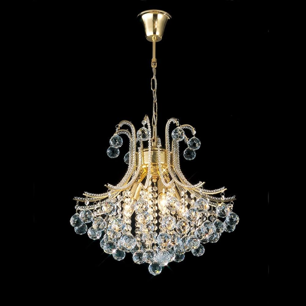 Diyas IL30216/BA Bask Pendant Round French Gold/crystal