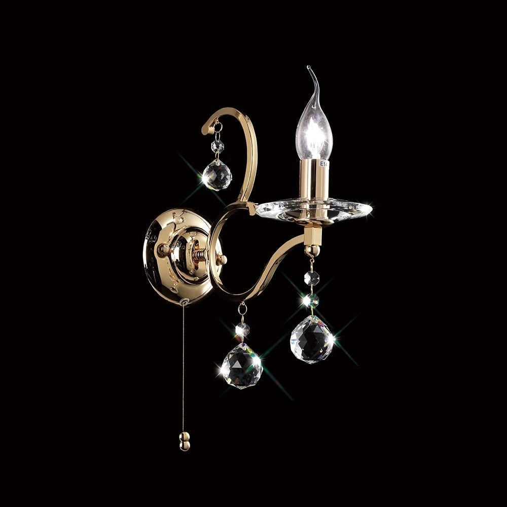Diyas IL30221 Zinta Wall Lamp French Gold/crystal