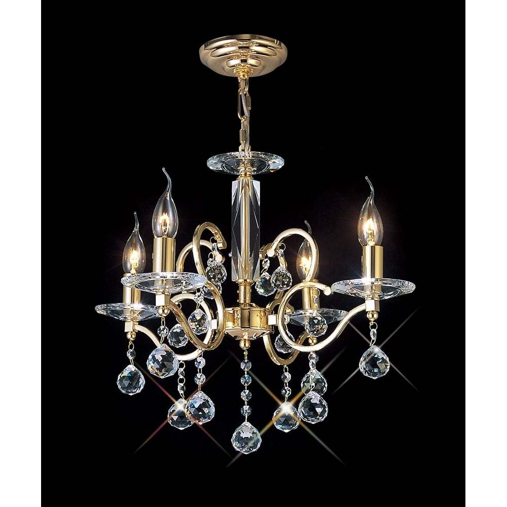 Diyas IL30224 Zinta Pendant French Gold/crystal