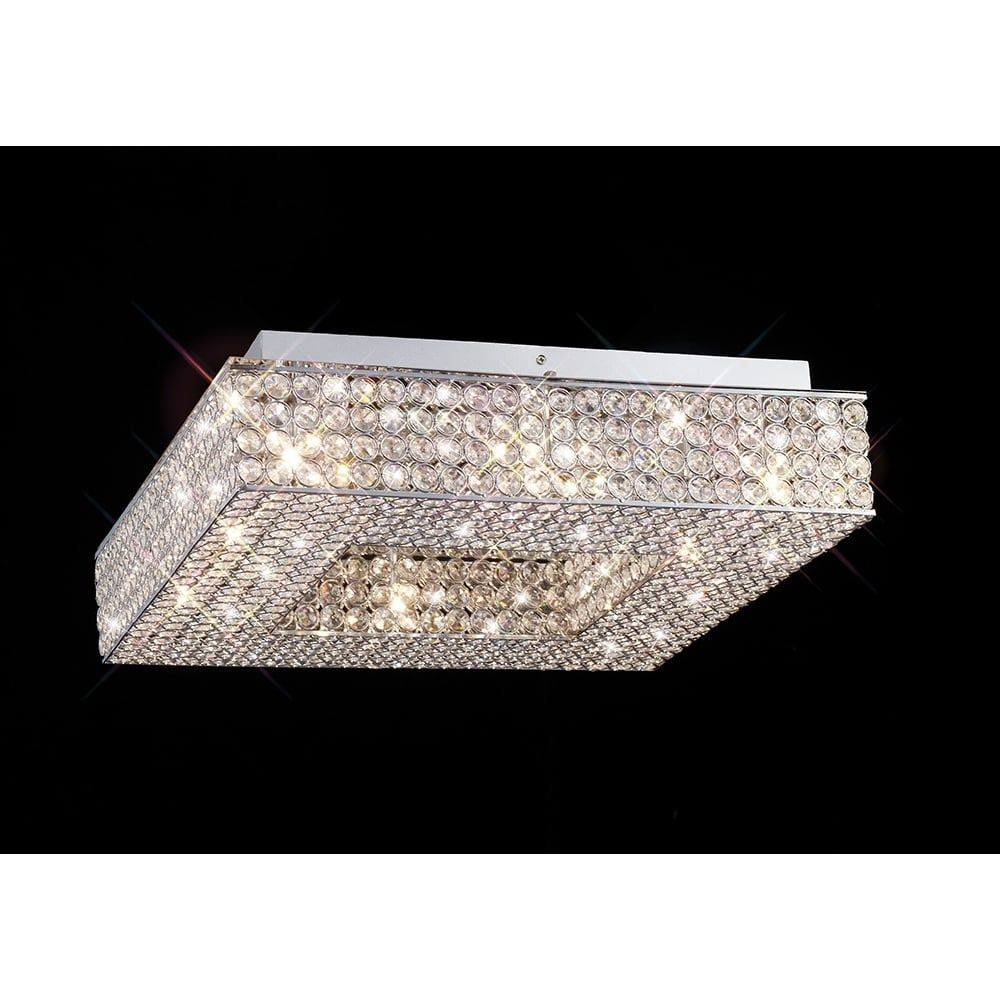 Diyas IL30432 Piazza Ceiling 8 Light Polished Chrome/crystal