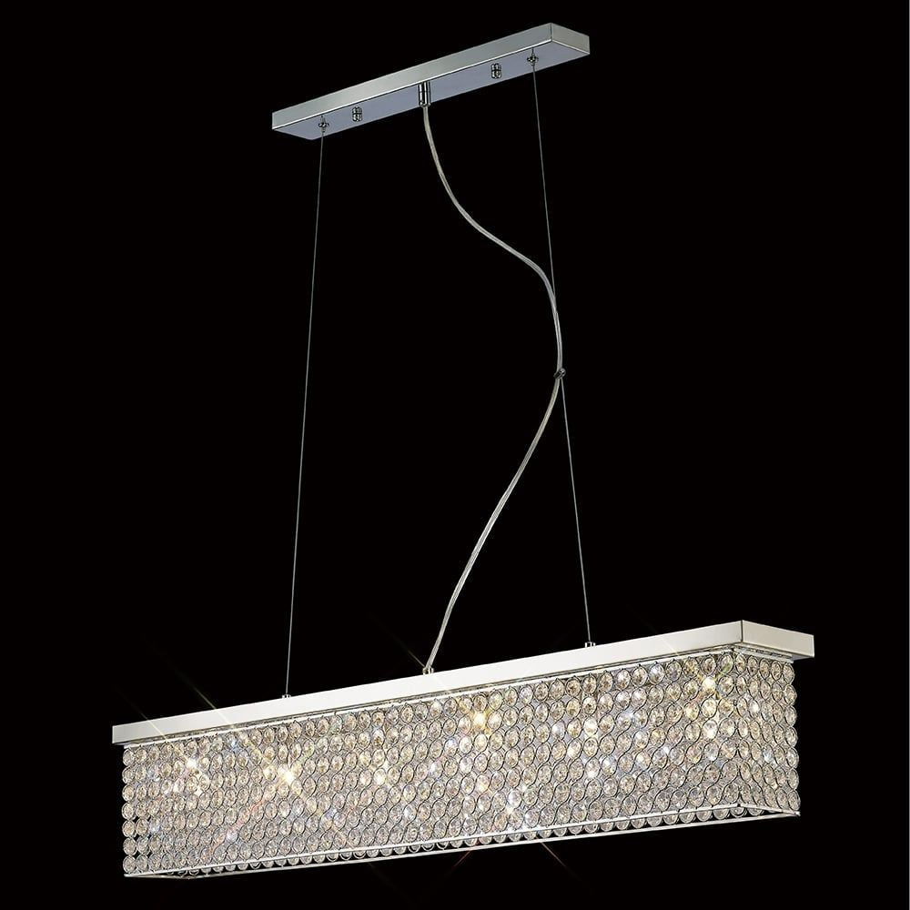 Diyas IL30433 Piazza Pendant 6 Light Polished Chrome/crystal