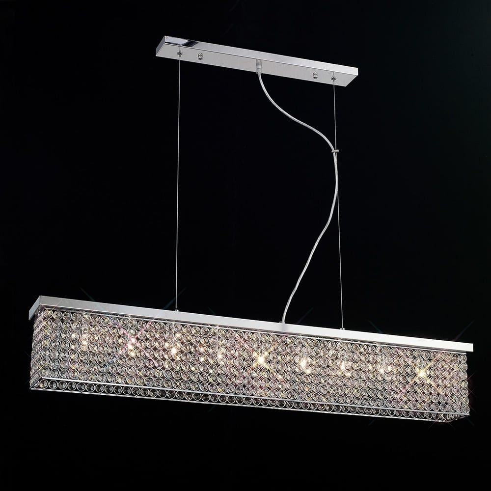 Diyas IL30434 Piazza Pendant 9 Light Polished Chrome/crystal